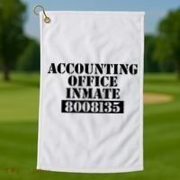 Accountant Costume Accounting Office Inmate Costume Golf Towel thumb 1