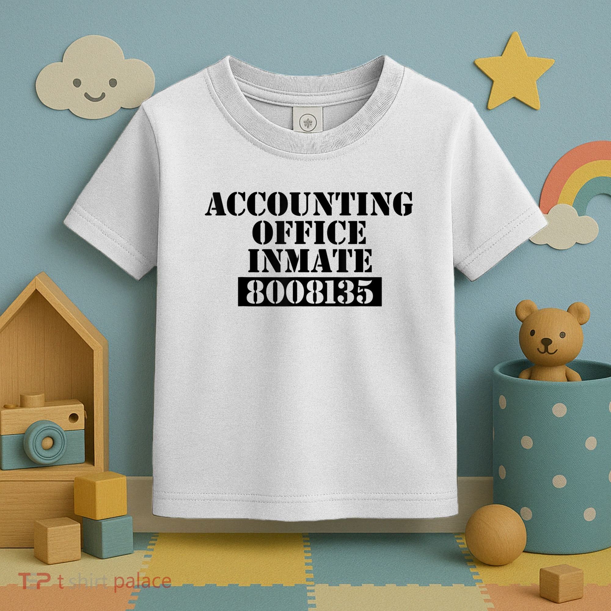 Accountant Costume Accounting Office Inmate Costume Toddler T-Shirt