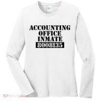 Accountant Costume Accounting Office Inmate Costume Women's Long Sleeve Shirt thumb 0
