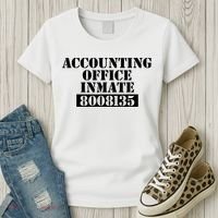 Accountant Costume Accounting Office Inmate Costume Women's T-Shirt thumb 3