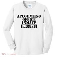 Accountant Costume Accounting Office Inmate Costume Kids Long Sleeve Shirt thumb 0