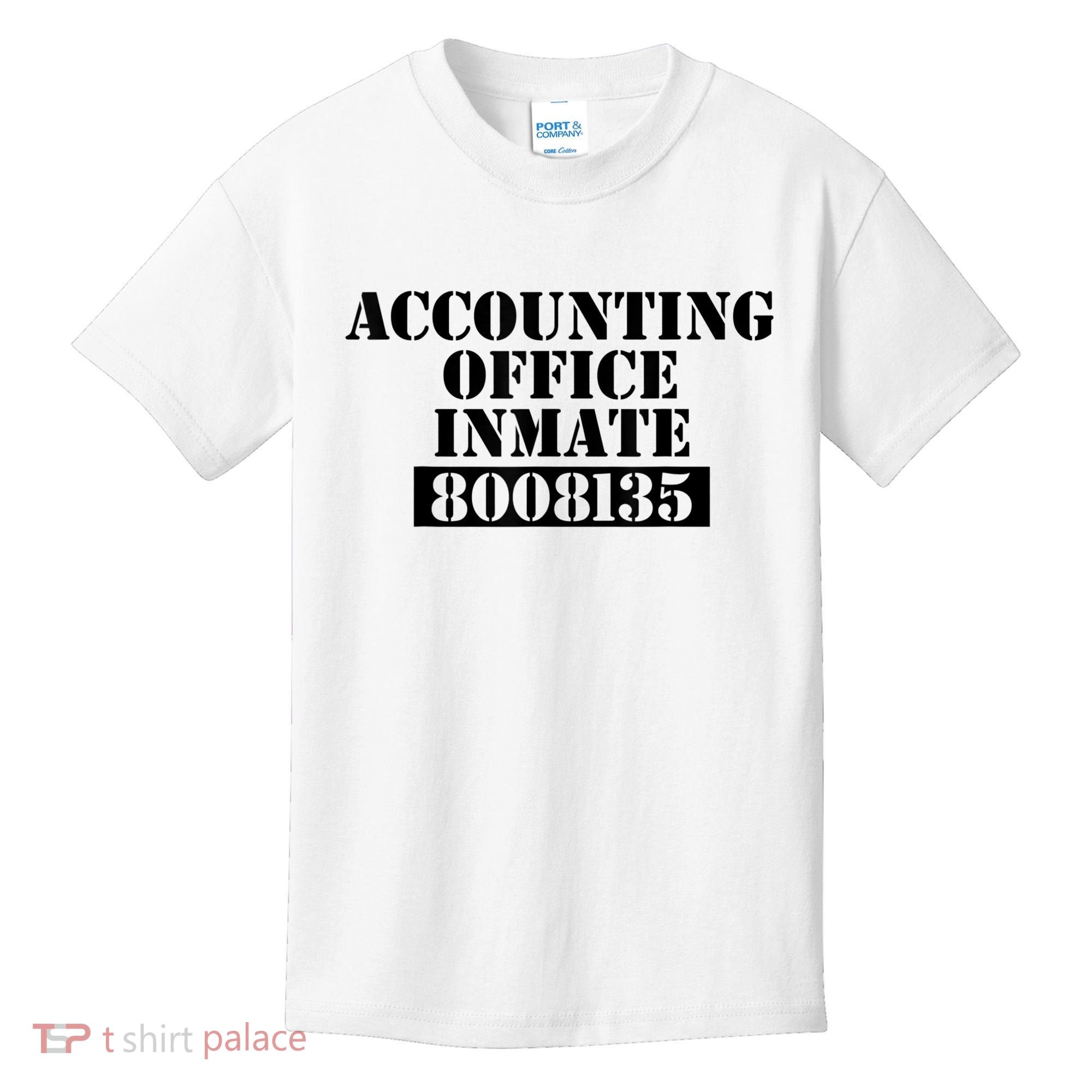 Accountant Costume Accounting Office Inmate Costume Kids T-Shirt