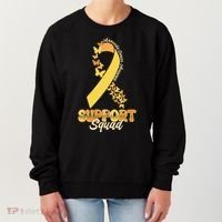 Appendix Cancer Awareness Support Squad Ribbon Butterflies Women's Sweatshirt thumb 0