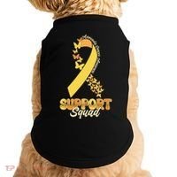 Appendix Cancer Awareness Support Squad Ribbon Butterflies Doggie Tank thumb 0