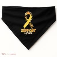 Appendix Cancer Awareness Support Squad Ribbon Butterflies USA-Made Doggie Bandana thumb 0