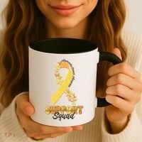 Appendix Cancer Awareness Support Squad Ribbon Butterflies Coffee Mug thumb 3