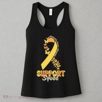 Appendix Cancer Awareness Support Squad Ribbon Butterflies Women's Tank Top thumb 3
