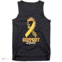 Appendix Cancer Awareness Support Squad Ribbon Butterflies Tank Top thumb 0
