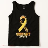 Appendix Cancer Awareness Support Squad Ribbon Butterflies Tank Top thumb 2