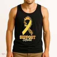 Appendix Cancer Awareness Support Squad Ribbon Butterflies Tank Top thumb 3