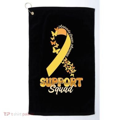 Appendix Cancer Awareness Support Squad Ribbon Butterflies Golf Towel
