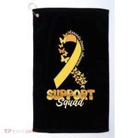 Appendix Cancer Awareness Support Squad Ribbon Butterflies Golf Towel thumb 0