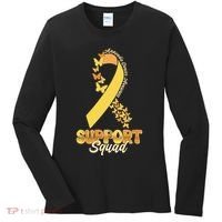 Appendix Cancer Awareness Support Squad Ribbon Butterflies Women's Long Sleeve Shirt thumb 0