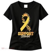 Appendix Cancer Awareness Support Squad Ribbon Butterflies Women's T-Shirt thumb 0
