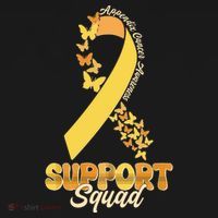 Appendix Cancer Awareness Support Squad Ribbon Butterflies Women's T-Shirt thumb 6