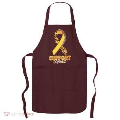 Appendix Cancer Awareness Support Squad Ribbon Butterflies Apron