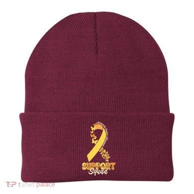 Appendix Cancer Awareness Support Squad Ribbon Butterflies Beanie