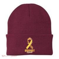 Appendix Cancer Awareness Support Squad Ribbon Butterflies Beanie thumb 0