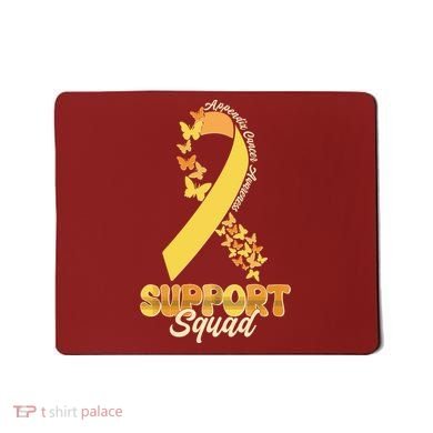 Appendix Cancer Awareness Support Squad Ribbon Butterflies Mousepad