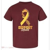 Appendix Cancer Awareness Support Squad Ribbon Butterflies Toddler T-Shirt thumb 0