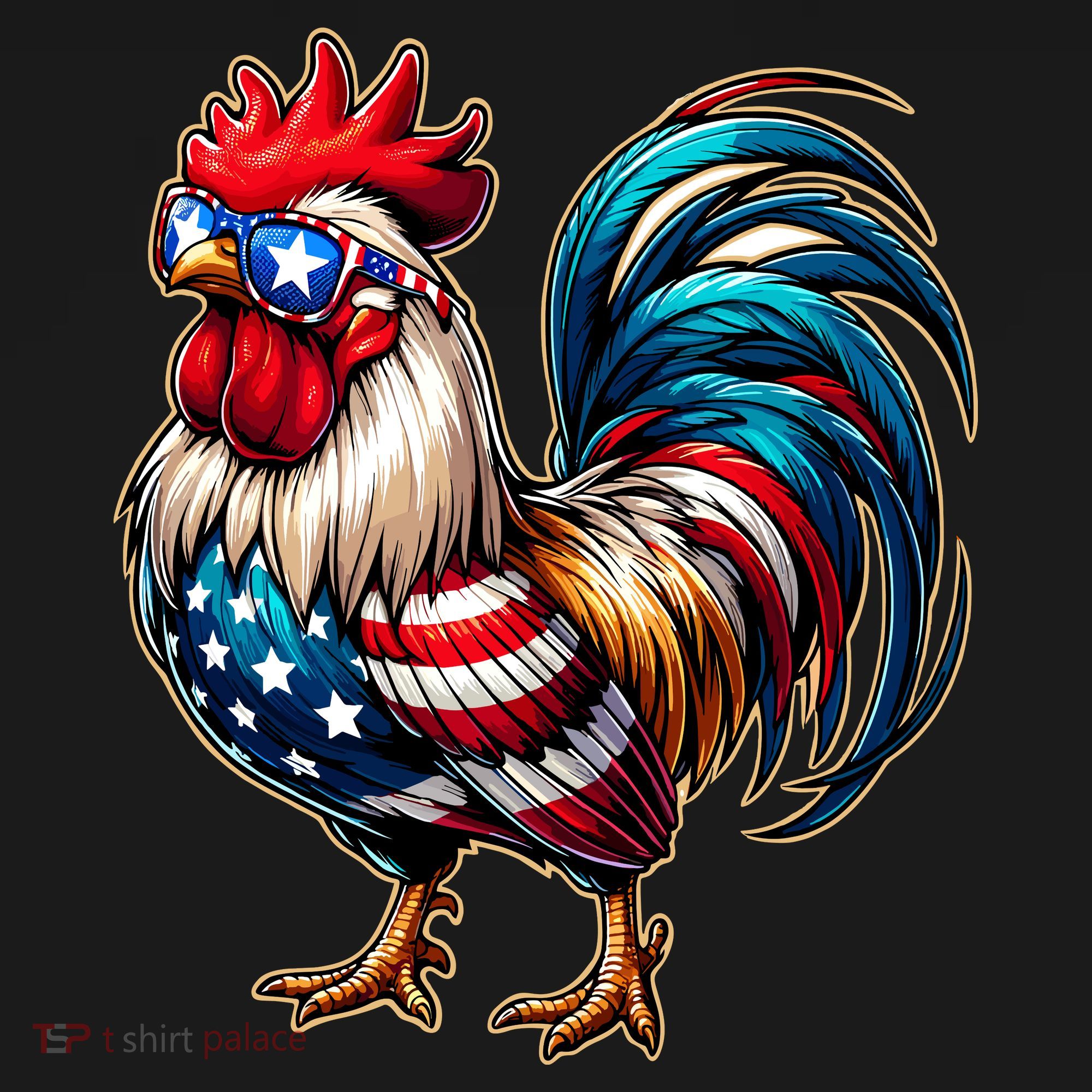 American Chicken USA-Made Doggie Bandana