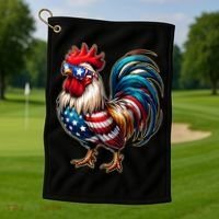 American Chicken Golf Towel thumb 1