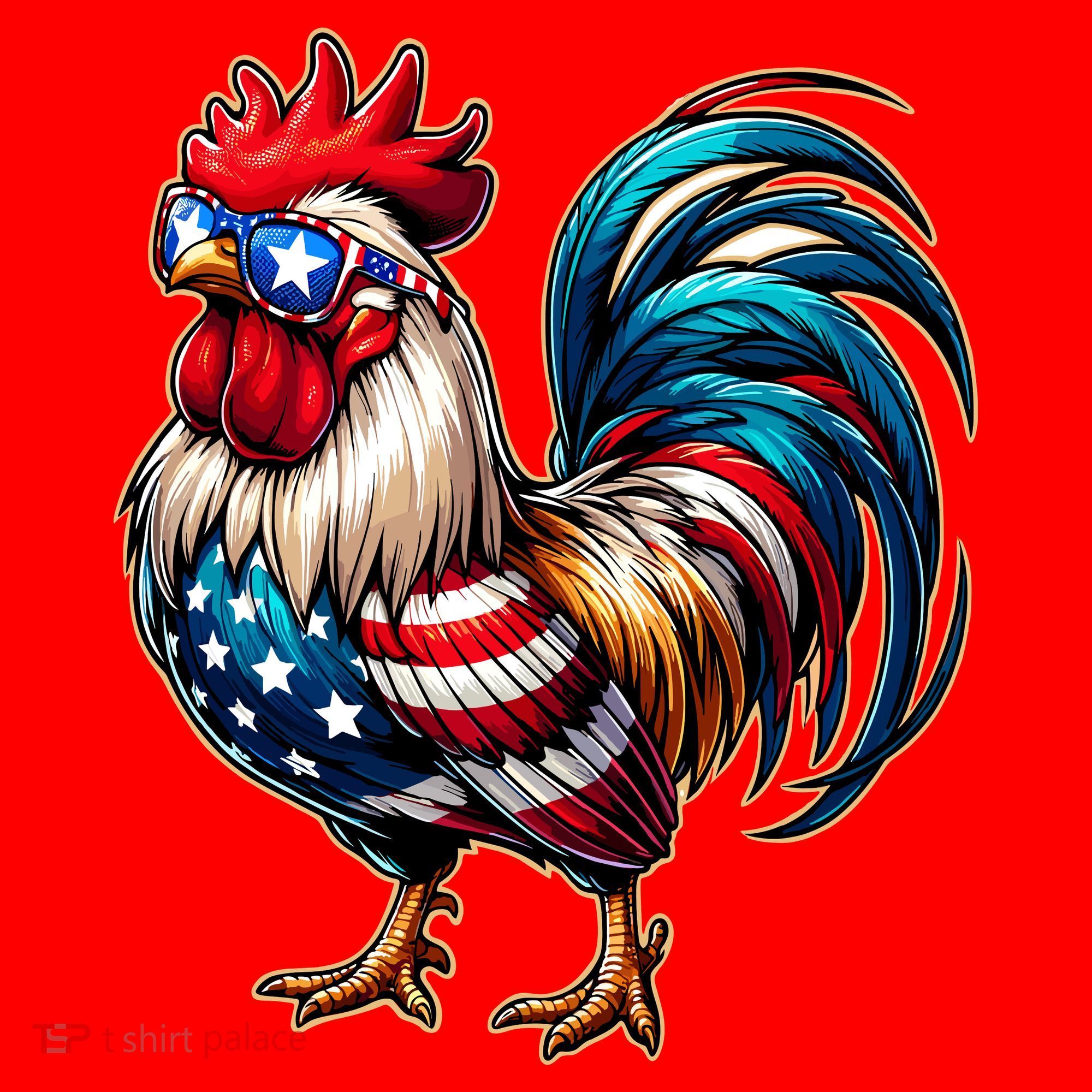 American Chicken Santa Hat