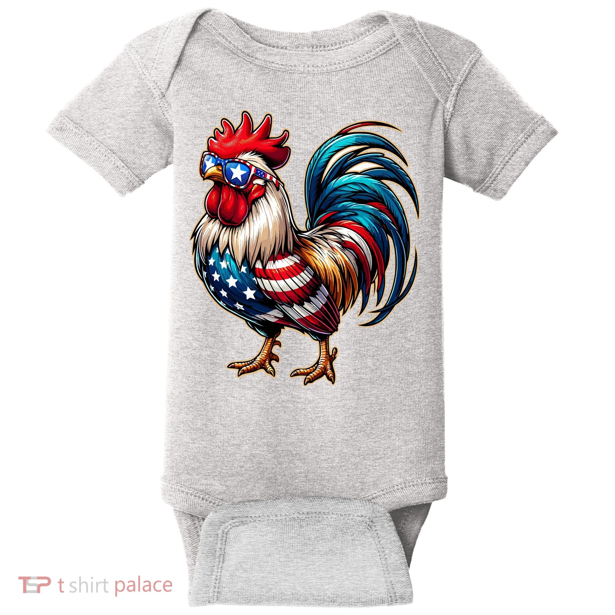 American Chicken Baby Bodysuit
