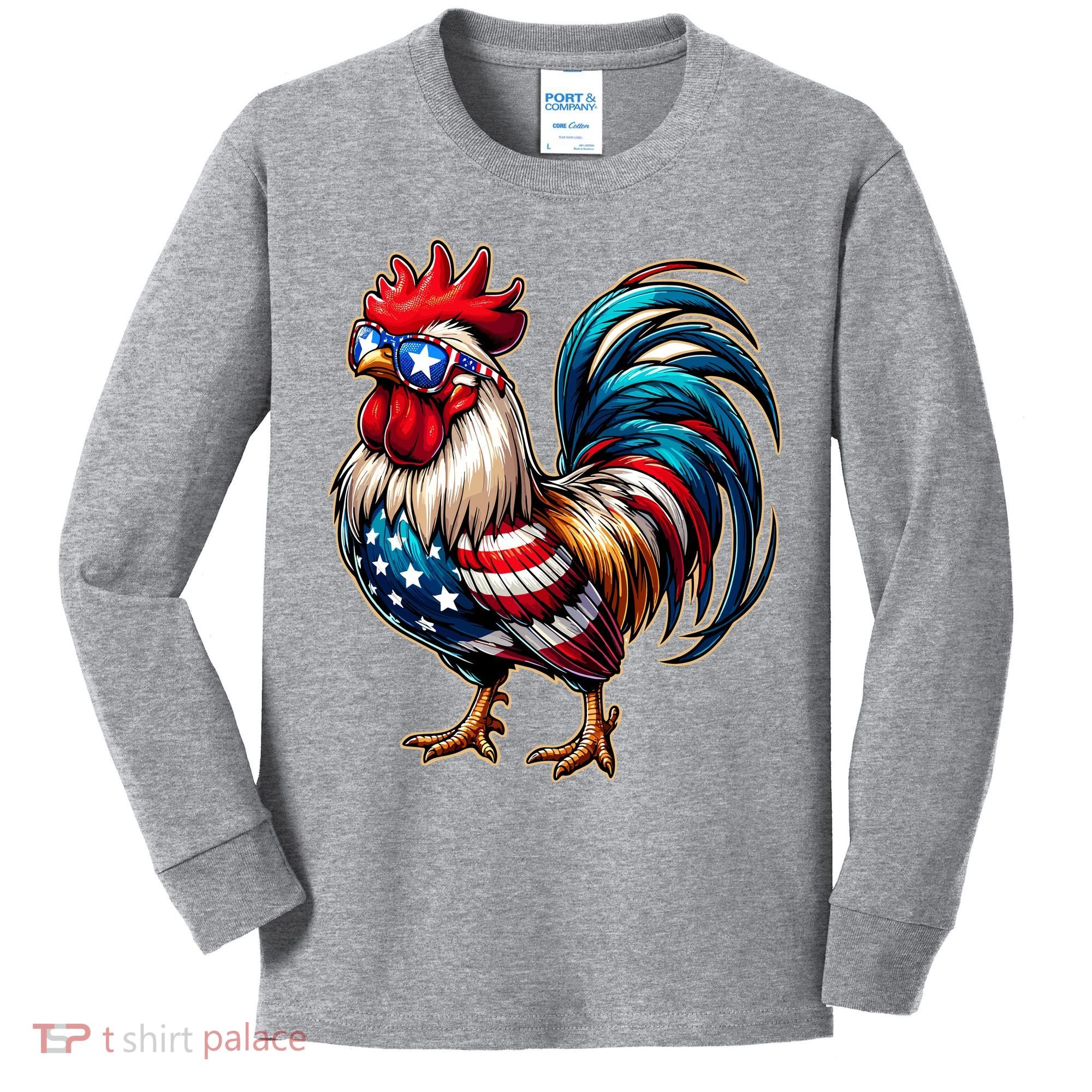 American Chicken Kids Long Sleeve Shirt