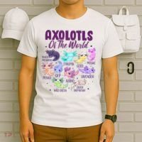 Axolotl Cute Axolotls Of The World Kawaii T-Shirt thumb 6
