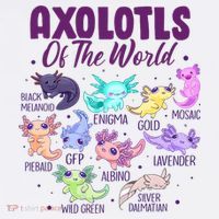 Axolotl Cute Axolotls Of The World Kawaii Women's Tank Top thumb 5