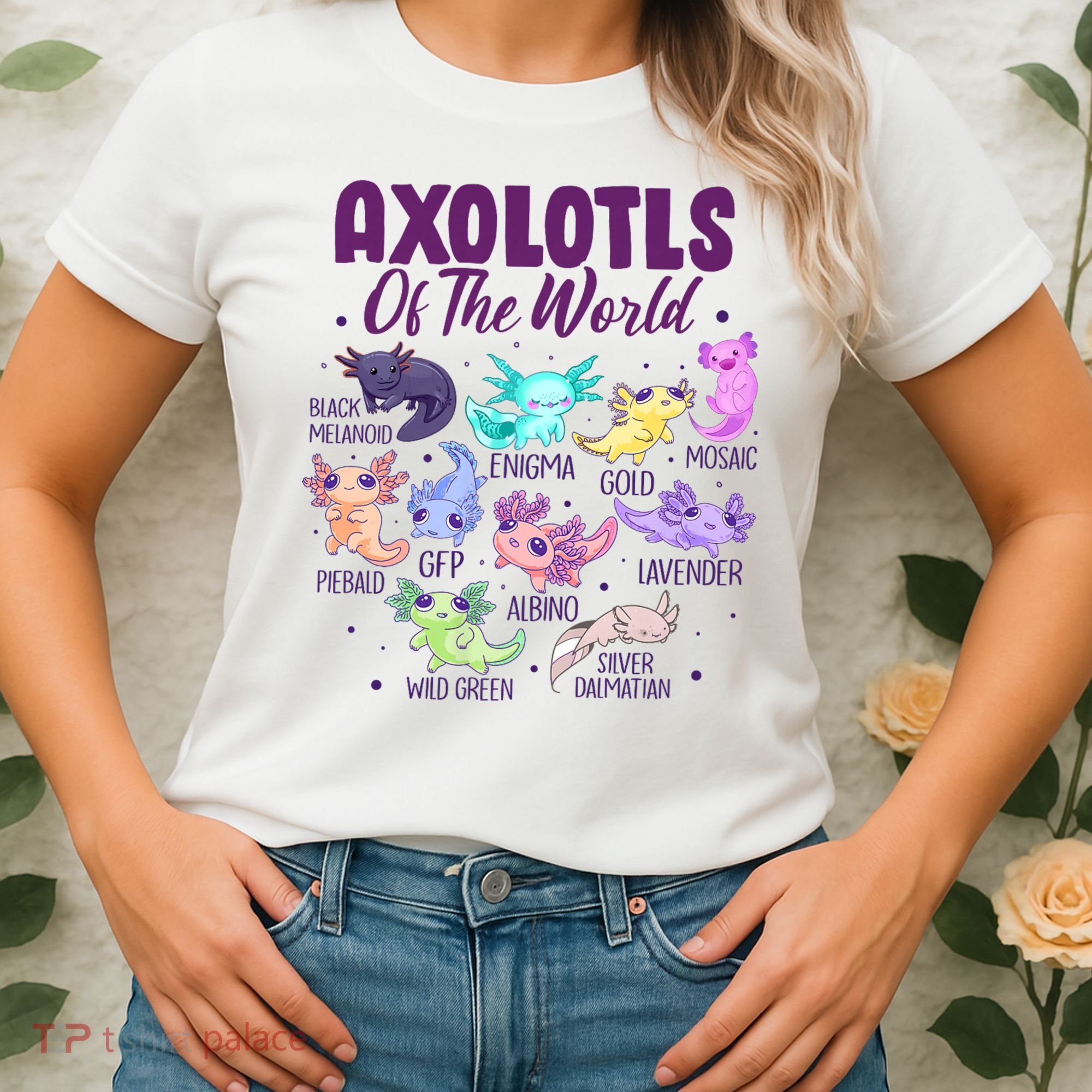 Axolotl Cute Axolotls Of The World Kawaii Women's T-Shirt