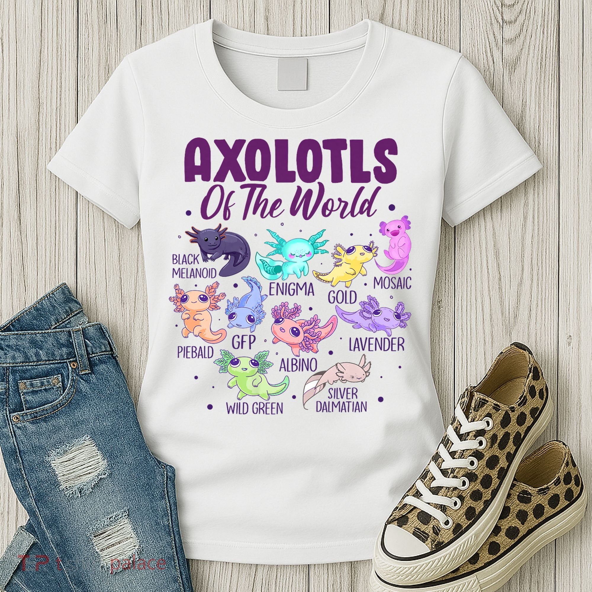 Axolotl Cute Axolotls Of The World Kawaii Women's T-Shirt