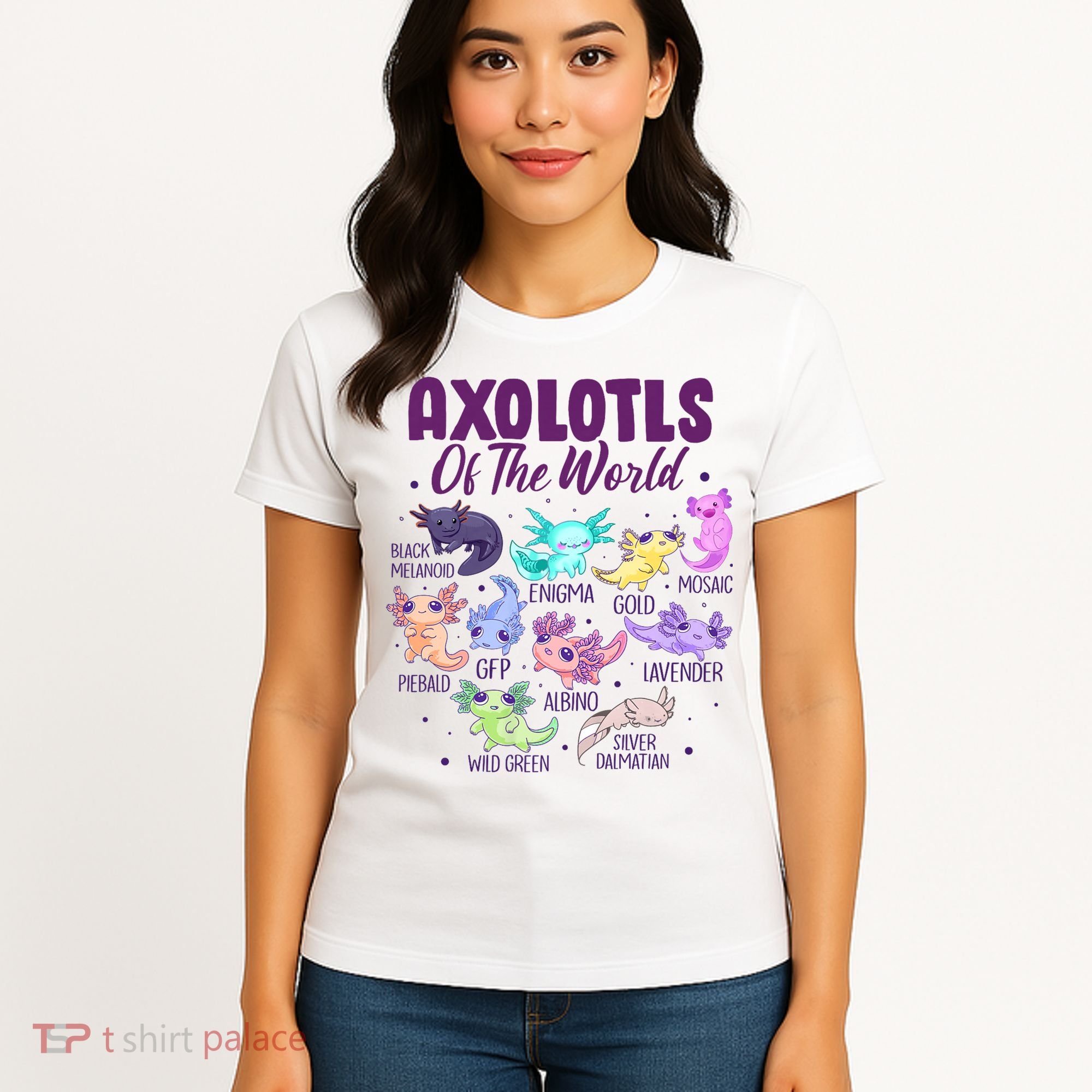 Axolotl Cute Axolotls Of The World Kawaii Women's T-Shirt