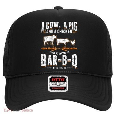 A Cow A Pig And A Chicken Walk Into A Bar B Q The End BBQ Hat