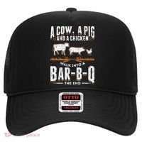A Cow A Pig And A Chicken Walk Into A Bar B Q The End BBQ Hat thumb 0