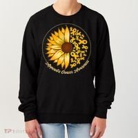 Appendix Cancer Awareness Sunflower Ribbons Women's Sweatshirt thumb 0