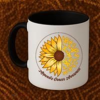 Appendix Cancer Awareness Sunflower Ribbons Coffee Mug thumb 2
