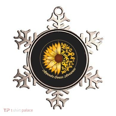 Appendix Cancer Awareness Sunflower Ribbons Ornament