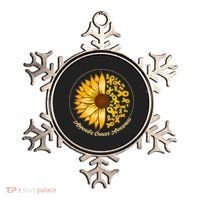 Appendix Cancer Awareness Sunflower Ribbons Ornament thumb 0