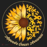 Appendix Cancer Awareness Sunflower Ribbons Hat thumb 2