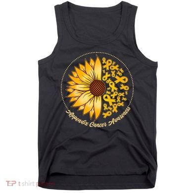 Appendix Cancer Awareness Sunflower Ribbons Tank Top