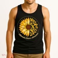 Appendix Cancer Awareness Sunflower Ribbons Tank Top thumb 3