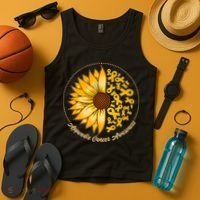 Appendix Cancer Awareness Sunflower Ribbons Tank Top thumb 4