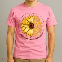 Appendix Cancer Awareness Sunflower Ribbons T-Shirt thumb 3