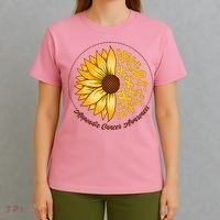 Appendix Cancer Awareness Sunflower Ribbons T-Shirt thumb 4