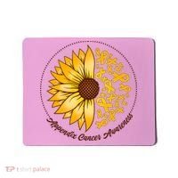Appendix Cancer Awareness Sunflower Ribbons Mousepad thumb 0