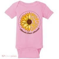 Appendix Cancer Awareness Sunflower Ribbons Baby Bodysuit thumb 0