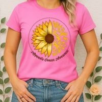 Appendix Cancer Awareness Sunflower Ribbons Women's T-Shirt thumb 2