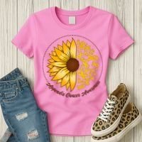 Appendix Cancer Awareness Sunflower Ribbons Women's T-Shirt thumb 3